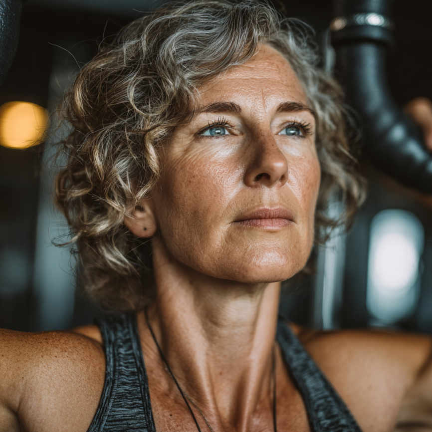 Активні люди зрілого віку займаються фітнесом